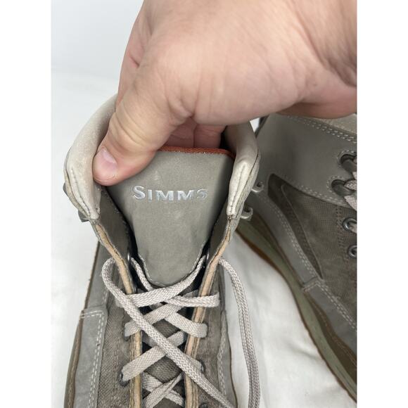 Simms Flats Wading Sneaker Boot Fishing Tan Gray US 9, EU 42 - Picture 9 of 10